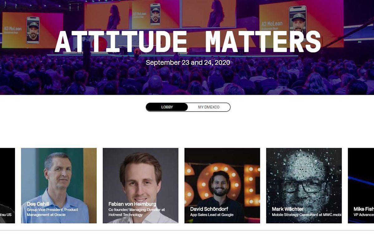 Our practical dashboard will make your DMEXCO @home visit a complete success.