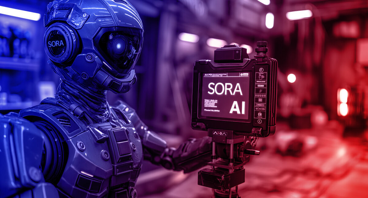 Das KI-Tool Sora erstellt Videos aus Textprompts.