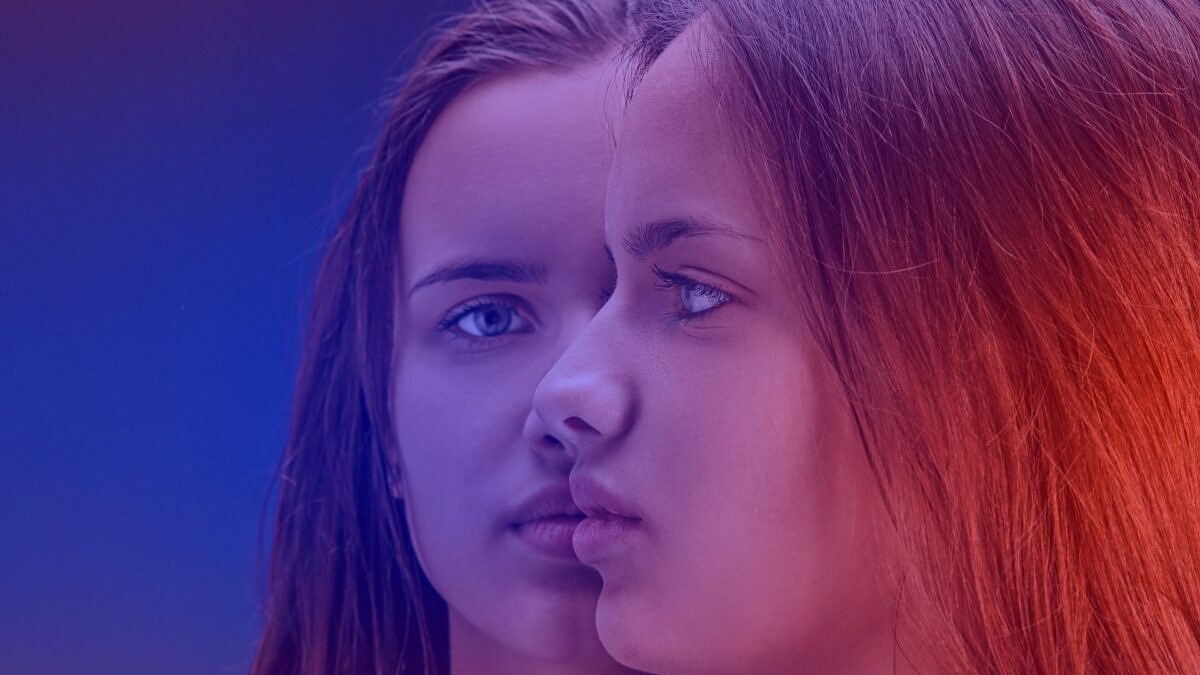 Image of two human-looking AI avatars