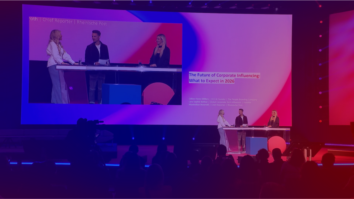 A photo of the Corporate Influencing fireside chat at DMEXCO 2025
