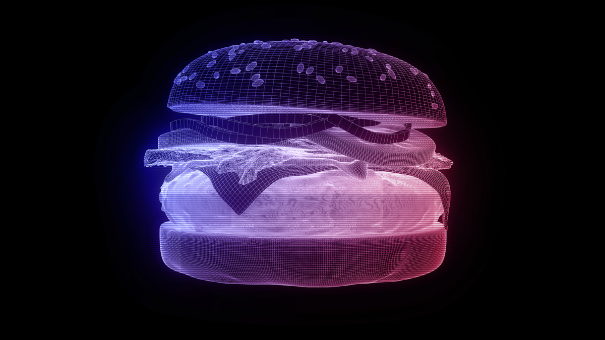 Food Marketing: Ein digital erstellter Burger