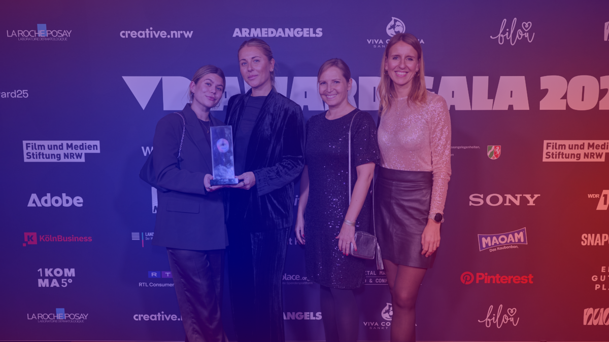 Merle Marie Pohlmann (Social Media Manager, Weischer Connect), Katharina Schramm (COO Weischer Connect), Nina Kirst (Deputy Editor-In-Chief Campaign Germany), Verena Gründel (Host DMEXCO) at the VideoDays Awards