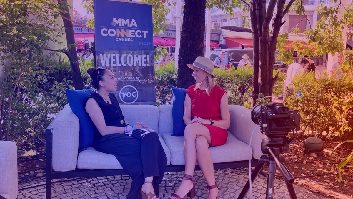 Verena Gründel im Interview mit Natasha Maharaj über aktuelle Marketing-Trends auf der MMA CONNECT in Cannes 2025.