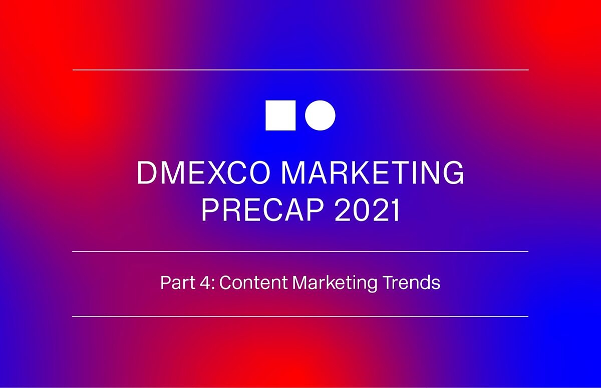 Individualization, community building, live videos – how content marketing is looking for 2021.