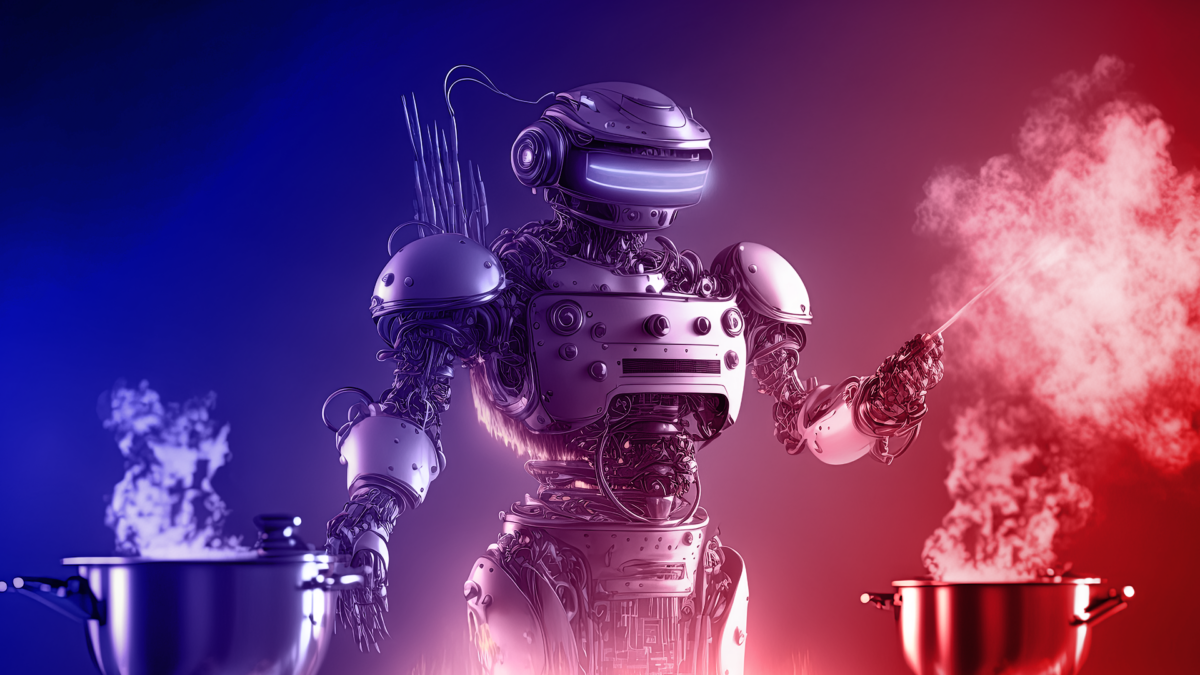 Food Tech – Symbolbild eines Roboter-Kochs