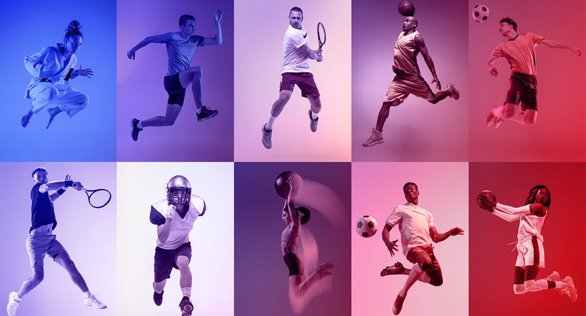 Sportmarketing: Sportlerinnen und Sportler in Aktion
